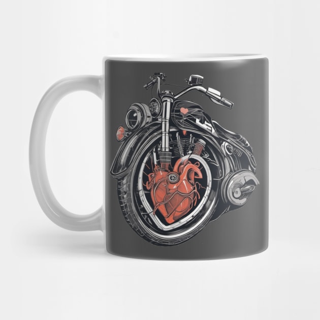 Motorbike love biker motorcycle rider design by Edgi